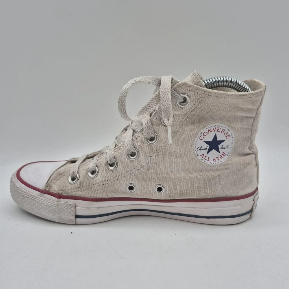 Converse Shoes Mens Size 4‎ Beige Chuck Taylor All Star High Top Canvas Sneakers - Picture 4 of 13